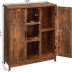 Armoire de rangement à 2 portes et 4 étagères - 11,8 cm (P) x 35,4 cm (L) x 31,7 cm (H)
