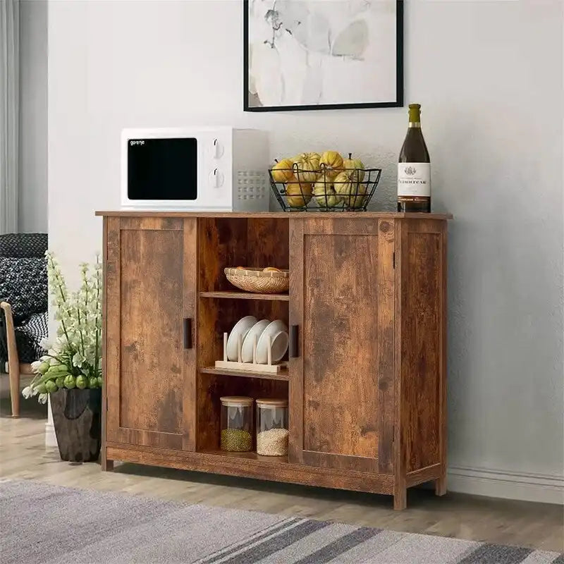 Armoire de rangement à 2 portes et 4 étagères - 11,8 cm (P) x 35,4 cm (L) x 31,7 cm (H)