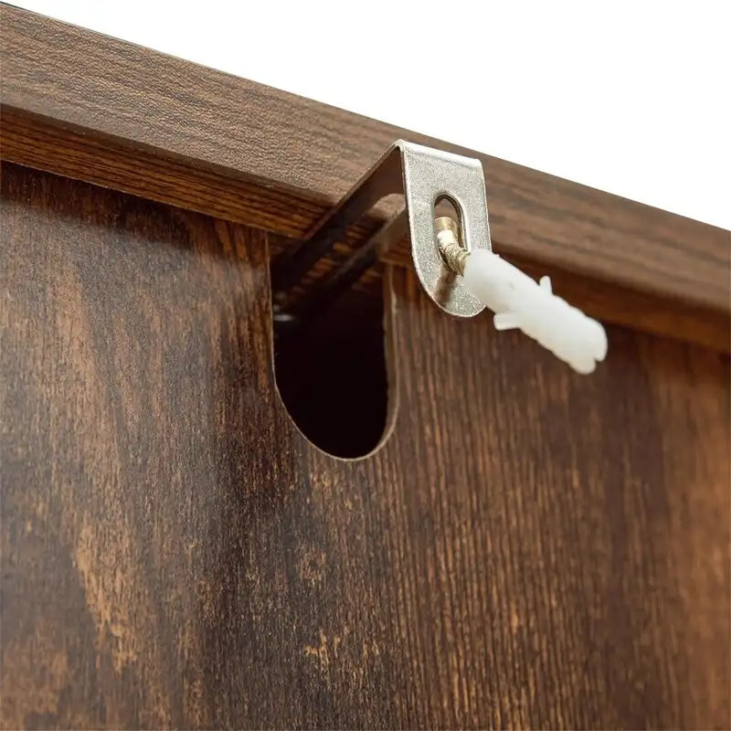 Armoire de rangement à 2 portes et 4 étagères - 11,8 cm (P) x 35,4 cm (L) x 31,7 cm (H)