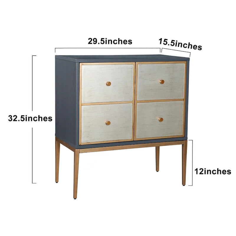 Buffet Delcey style moderne du milieu du siècle, 2 portes, étagère de rangement en laiton brossé pour salon/salle à manger