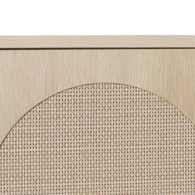 Meuble d'angle, porte en rotin, table d'angle autoportante pour petits espaces, étagère d'angle pour salon