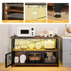 Meuble bar à vin Moasis 55, style industriel - 55,1 cm (L) x 15,7 cm (l) x 33,4 cm (H)