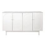 Buffet/meuble de rangement à 4 portes avec moulures en creux