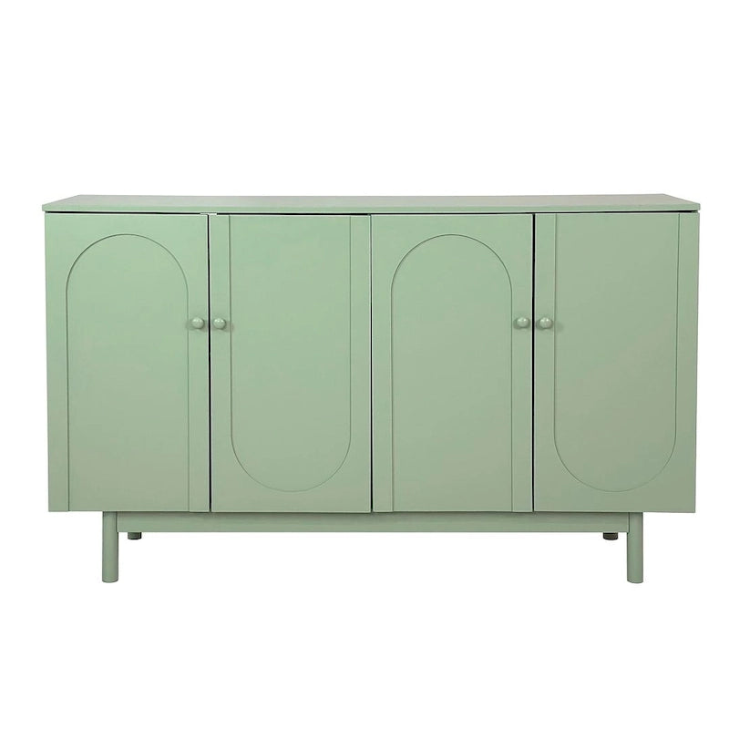 Buffet/meuble de rangement à 4 portes avec moulures en creux