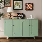 Buffet/meuble de rangement à 4 portes avec moulures en creux