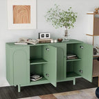 Buffet/meuble de rangement à 4 portes avec moulures en creux
