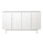 Buffet/meuble de rangement à 4 portes avec moulures en creux