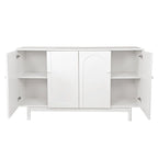 Buffet/meuble de rangement à 4 portes avec moulures en creux