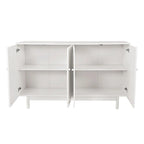 Buffet/meuble de rangement à 4 portes avec moulures en creux