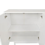 Buffet/meuble de rangement à 4 portes avec moulures en creux