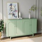 Buffet/meuble de rangement à 4 portes avec moulures en creux