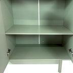 Buffet/meuble de rangement à 4 portes avec moulures en creux