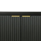 Buffet horizontal moderne et minimaliste avec pieds et poignées en métal doré