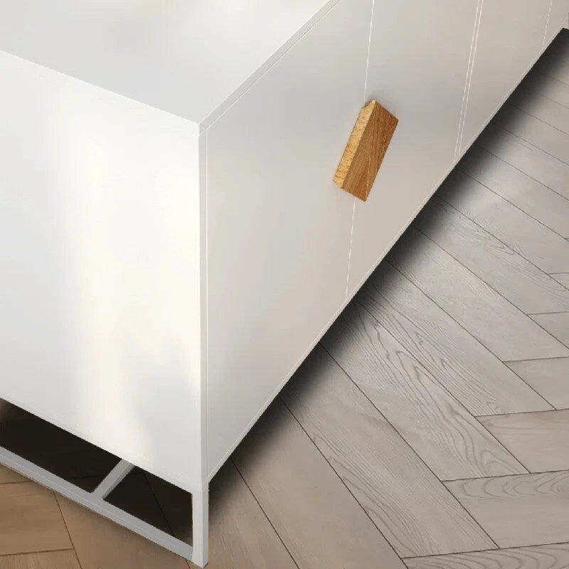 Buffet blanc à 4 portes, meuble TV, meuble d'entrée, meuble de rangement pour cuisine