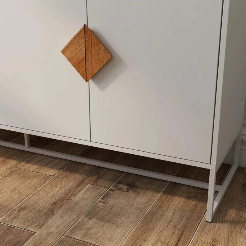 Buffet blanc à 4 portes, meuble TV, meuble d'entrée, meuble de rangement pour cuisine