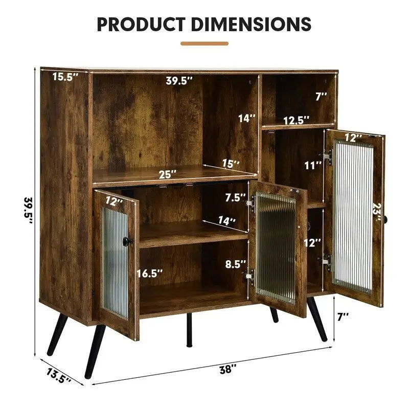 Buffet - 13,5 cm (P) x 39,5 cm (L) x 39,5 cm (H)