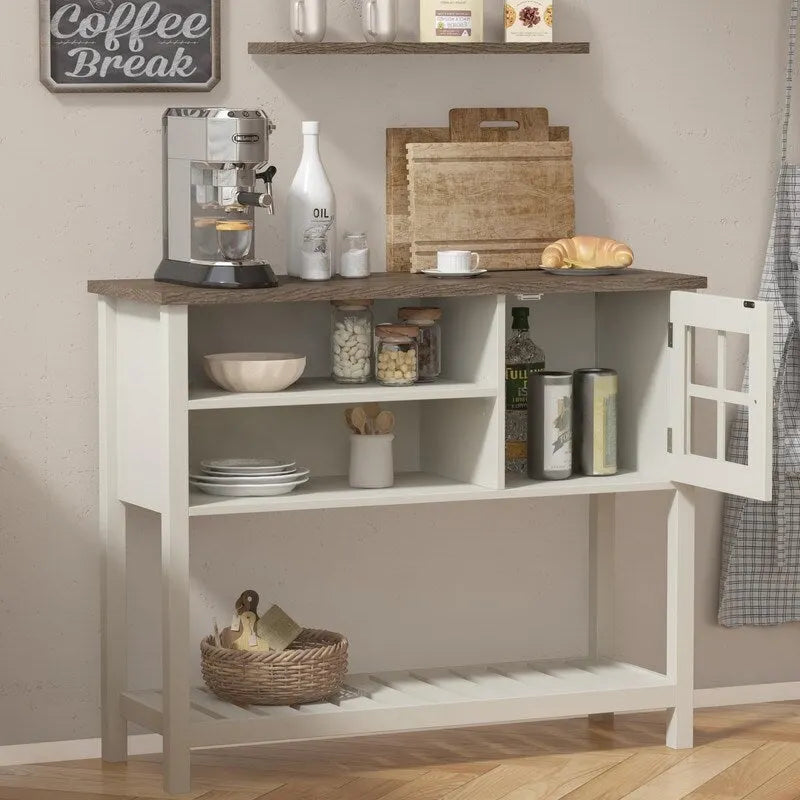 Meuble bar à café style ferme - 13,8 cm (P) x 39,3 cm (L) x 31,5 cm (H)