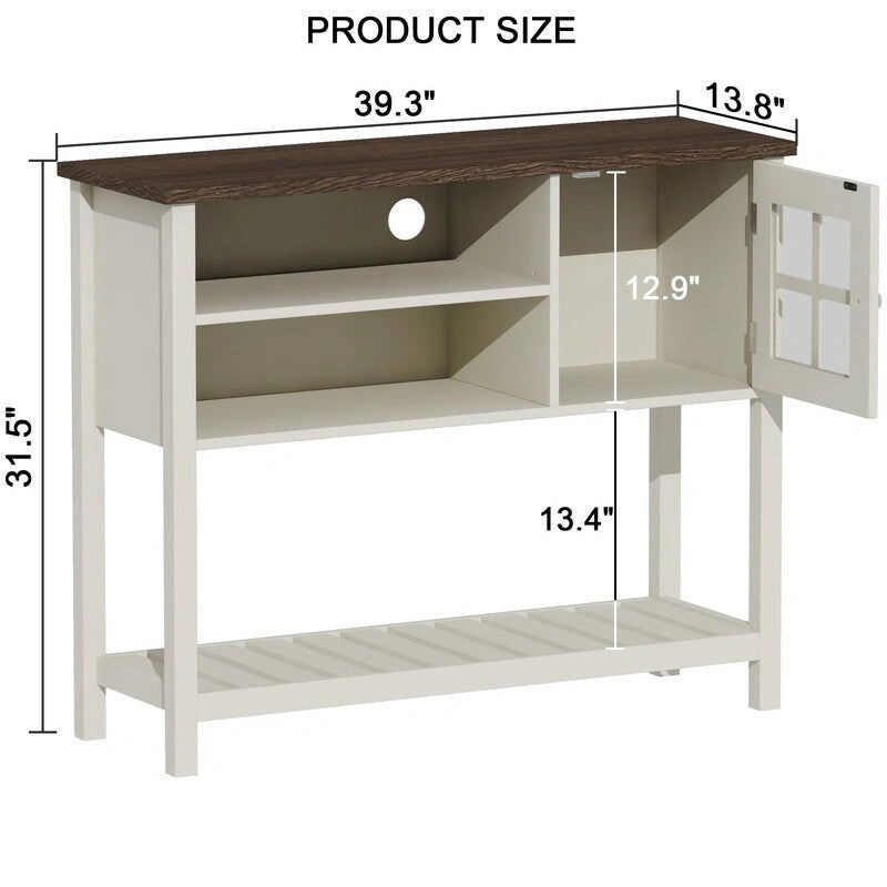 Meuble bar à café style ferme - 13,8 cm (P) x 39,3 cm (L) x 31,5 cm (H)