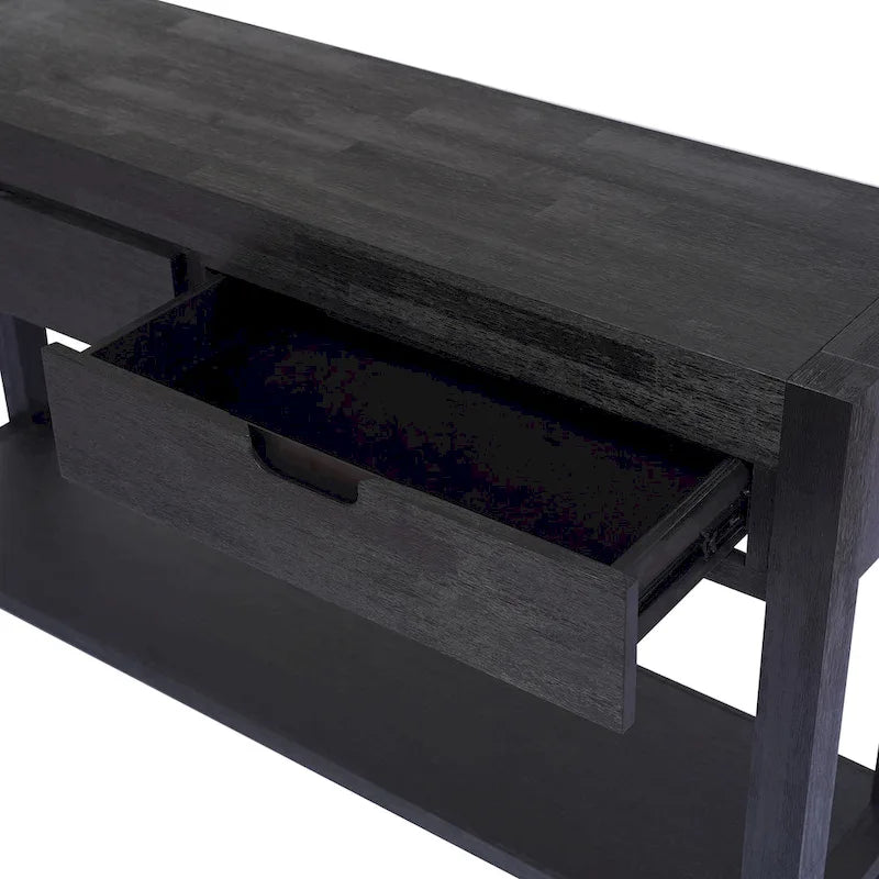 Console d'entrée/de salon avec 2 tiroirs et 1 étagère