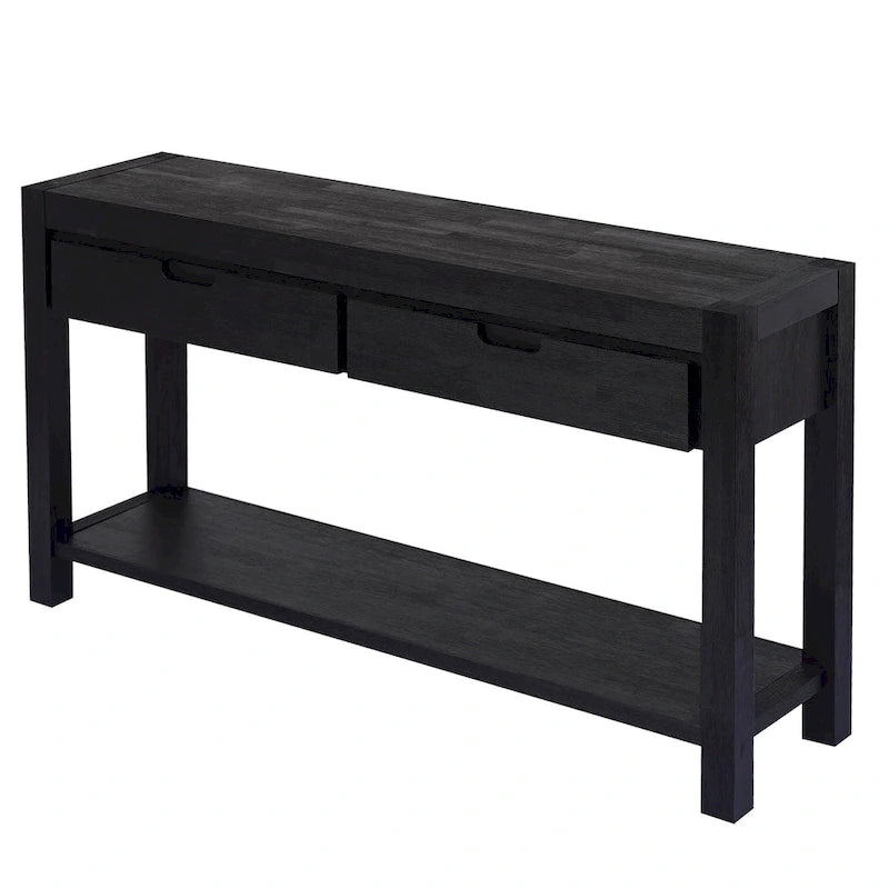Console d'entrée/de salon avec 2 tiroirs et 1 étagère