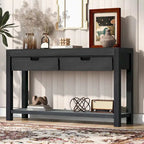 Console d'entrée/de salon avec 2 tiroirs et 1 étagère