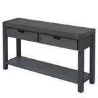 Console d'entrée/de salon avec 2 tiroirs et 1 étagère
