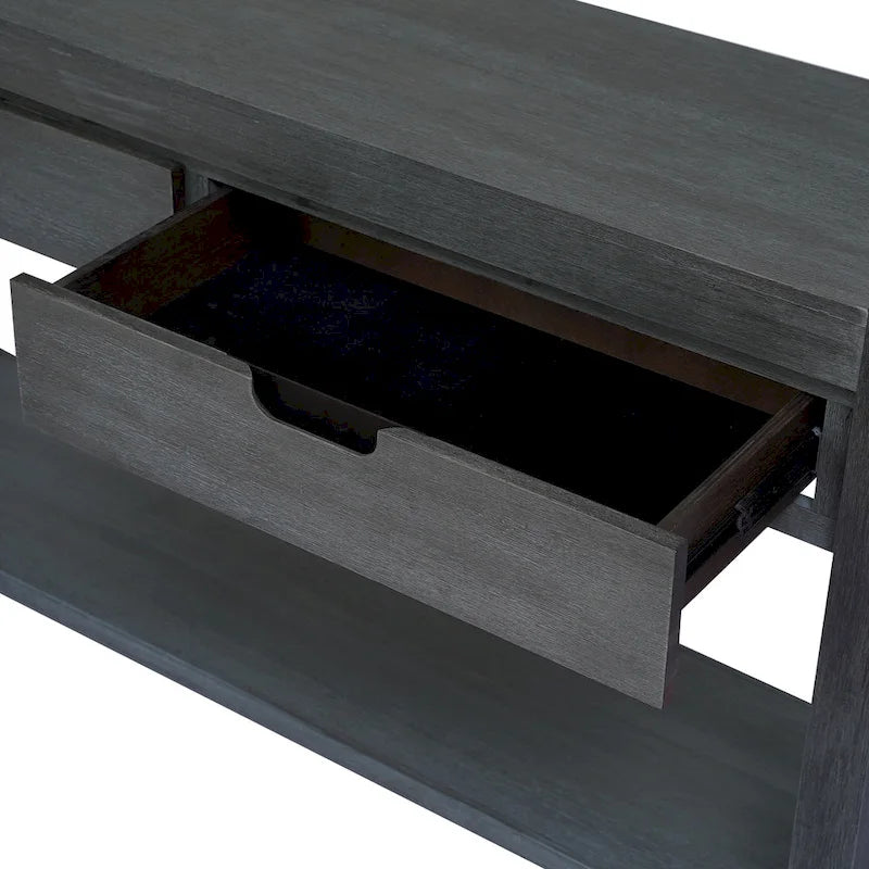 Console d'entrée/de salon avec 2 tiroirs et 1 étagère
