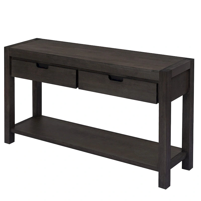 Console d'entrée/de salon avec 2 tiroirs et 1 étagère