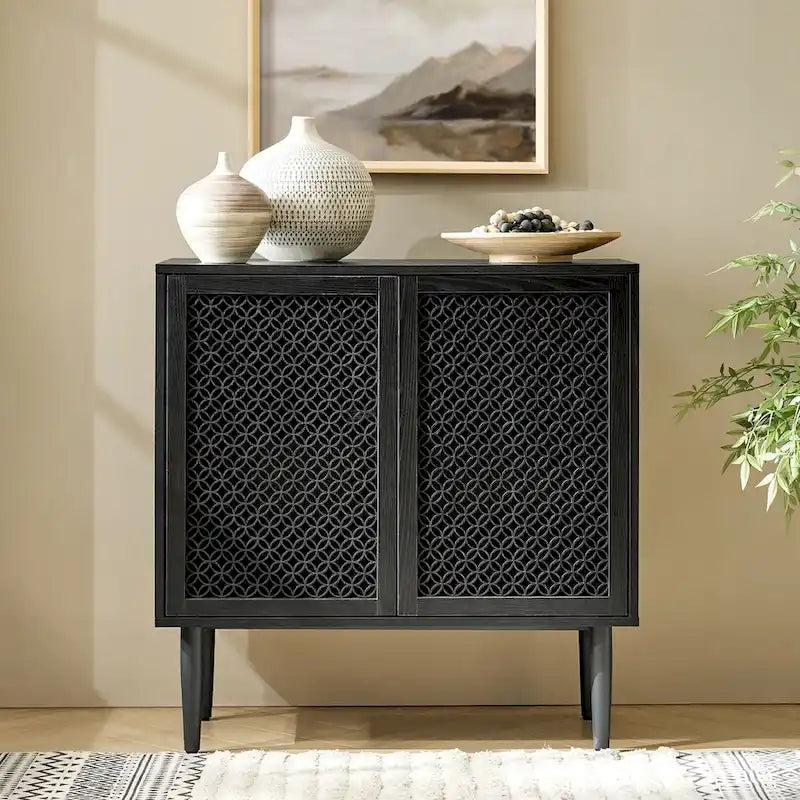 Modern Dominik 32Tall 2-Door Accent Cabinet with Light by HULALA HOME