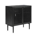 Meuble d'appoint moderne Dominik 32 pouces de haut, 2 portes, avec éclairage, par HULALA HOME