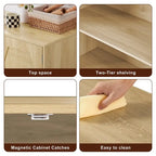 Buffet de cuisine GEITIN avec portes décoratives en rotin