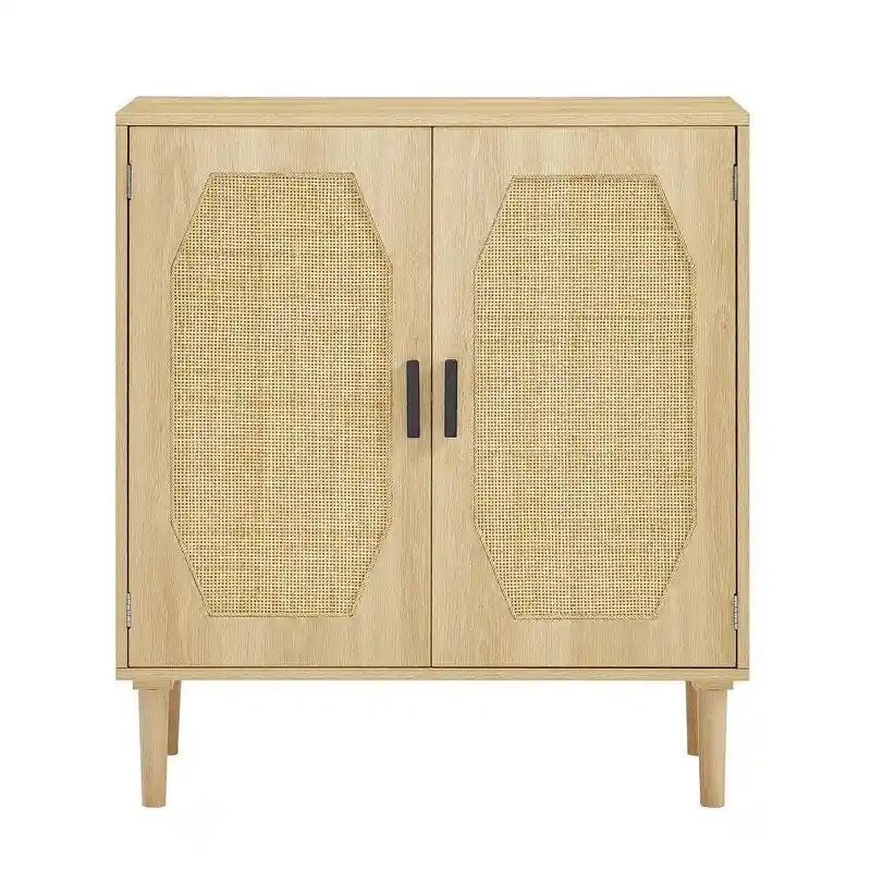 Buffet de cuisine GEITIN avec portes décoratives en rotin