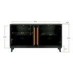 Panneaux en bois de qualité supérieure fabriqués à la main, buffet en rotin avec 4 portes en rotin, meuble de rangement d'appoint