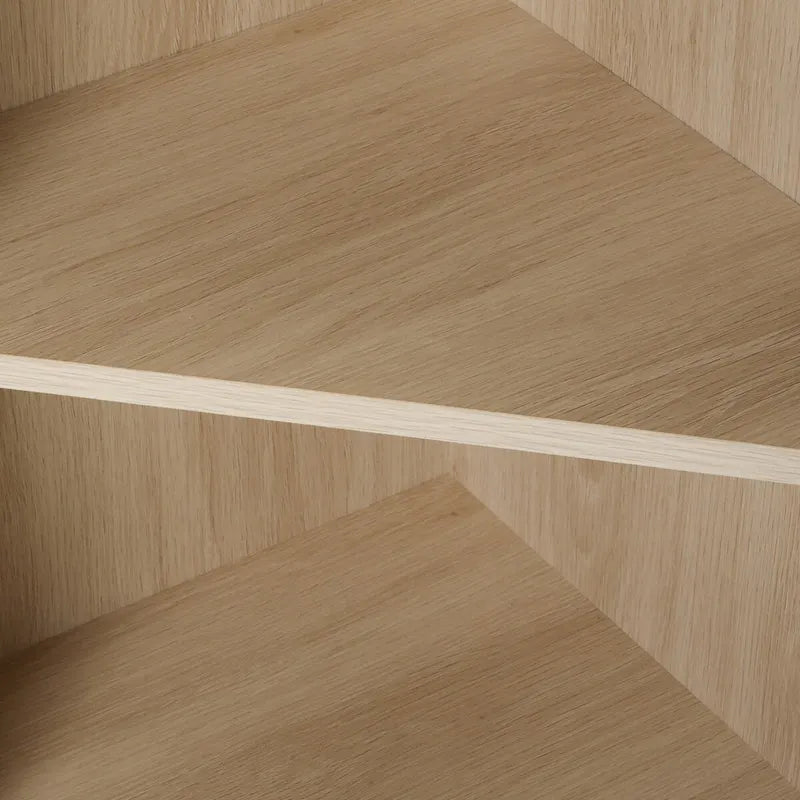 Meuble d'angle, porte en rotin, table d'angle autoportante pour petits espaces, étagère d'angle pour salon, cuisine, salle de bain