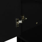 Buffet en bois à 4 portes, idéal pour un couloir, une entrée, un salon ou une chambre. Étagère réglable.