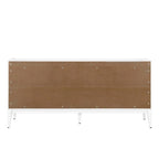 Buffet en bois à 4 portes, idéal pour un couloir, une entrée, un salon ou une chambre. Étagère réglable.