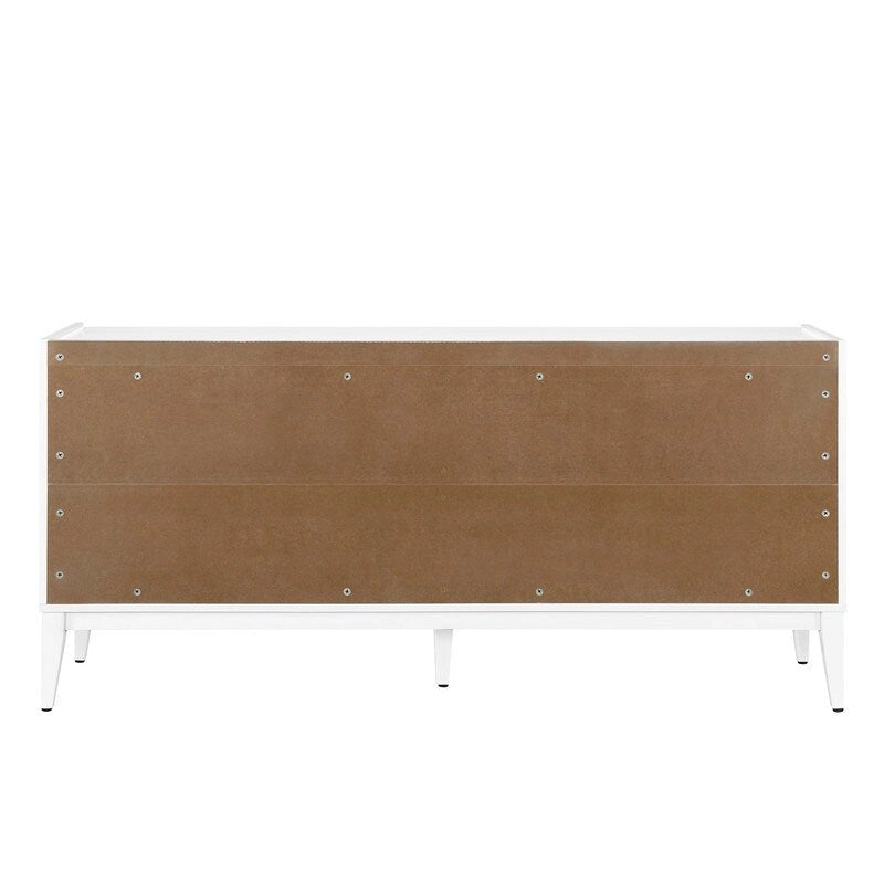 Buffet en bois à 4 portes, idéal pour un couloir, une entrée, un salon ou une chambre. Étagère réglable.