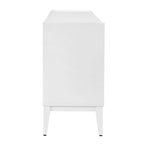 Buffet en bois à 4 portes, idéal pour un couloir, une entrée, un salon ou une chambre. Étagère réglable.