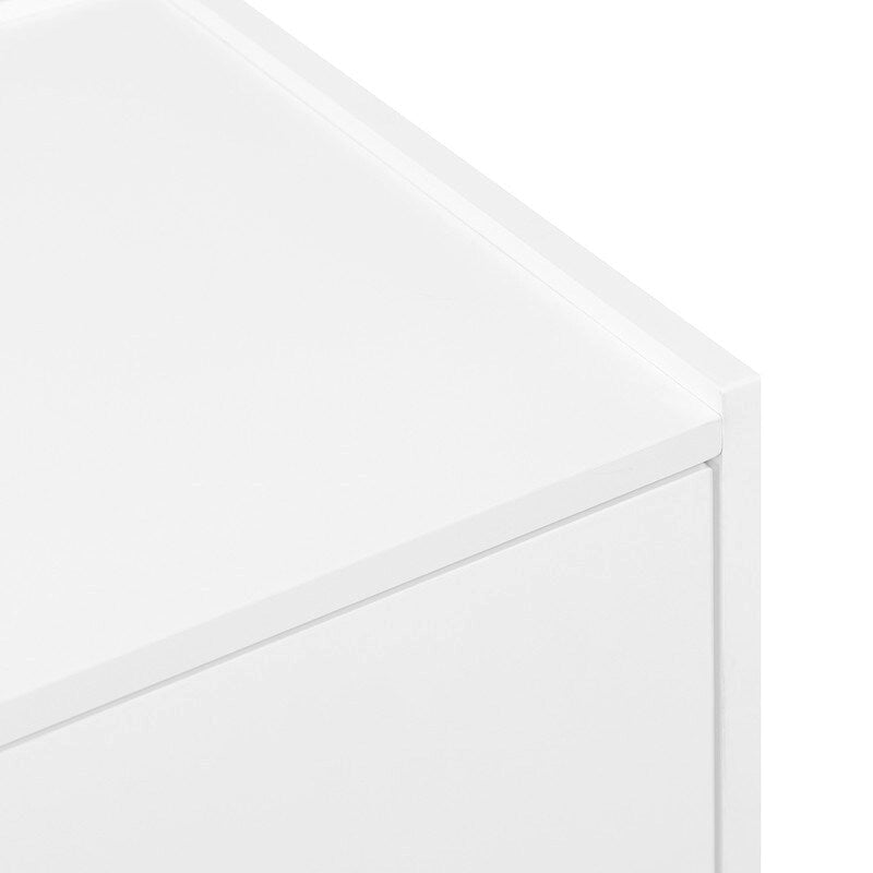 Buffet en bois à 4 portes, idéal pour un couloir, une entrée, un salon ou une chambre. Étagère réglable.