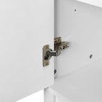 Buffet en bois à 4 portes, idéal pour un couloir, une entrée, un salon ou une chambre. Étagère réglable.