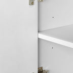 Buffet en bois à 4 portes, idéal pour un couloir, une entrée, un salon ou une chambre. Étagère réglable.