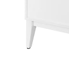 Buffet en bois à 4 portes, idéal pour un couloir, une entrée, un salon ou une chambre. Étagère réglable.