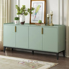 Buffet en bois à 4 portes, idéal pour un couloir, une entrée, un salon ou une chambre. Étagère réglable.