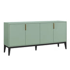 Buffet en bois à 4 portes, idéal pour un couloir, une entrée, un salon ou une chambre. Étagère réglable.