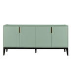 Buffet en bois à 4 portes, idéal pour un couloir, une entrée, un salon ou une chambre. Étagère réglable.