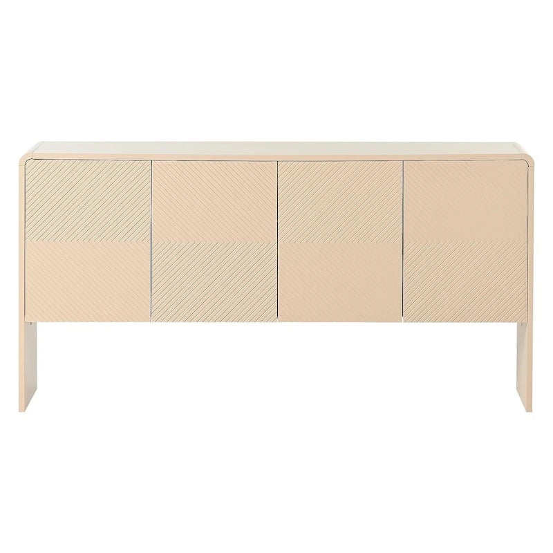 Buffet/vaisselier minimaliste de 60 pouces avec 4 portes