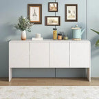 Buffet/vaisselier minimaliste de 60 pouces avec 4 portes