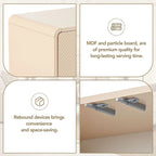 Buffet/vaisselier minimaliste de 60 pouces avec 4 portes
