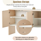 Buffet/vaisselier minimaliste de 60 pouces avec 4 portes