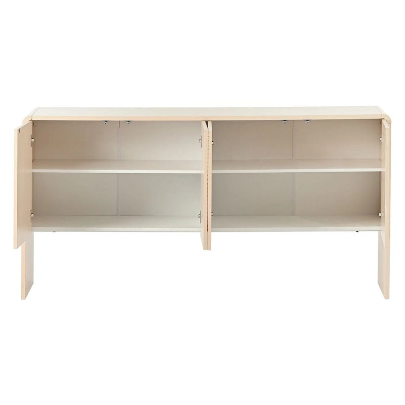 Buffet/vaisselier minimaliste de 60 pouces avec 4 portes